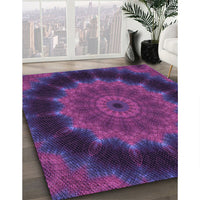 Patterned Clematis Violet Purple Rug, pat129pur