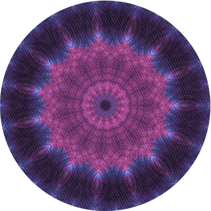 Square Patterned Clematis Violet Purple Rug, pat129pur