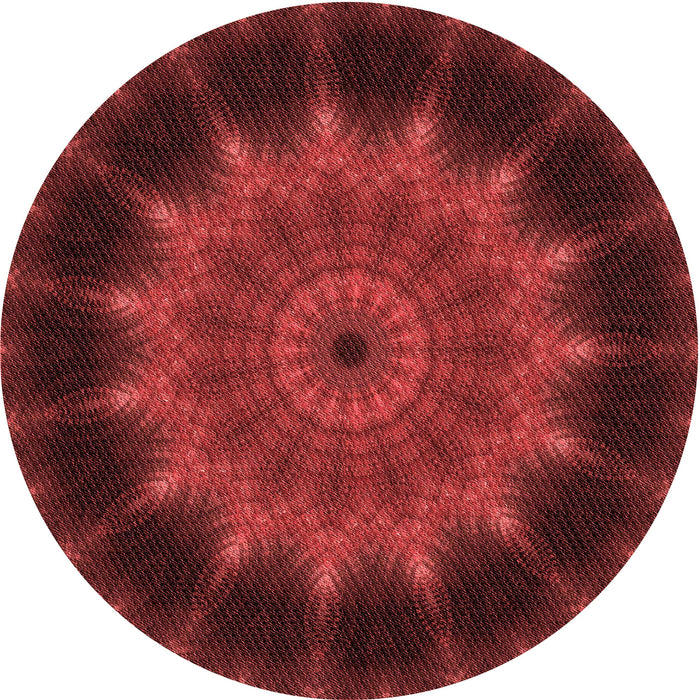 Square Patterned Cranberry Red Rug, pat129rd