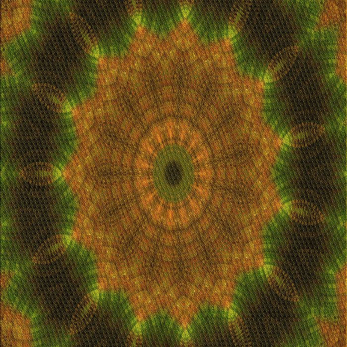 Patterned Dark Yellow Green Rug, pat129yw