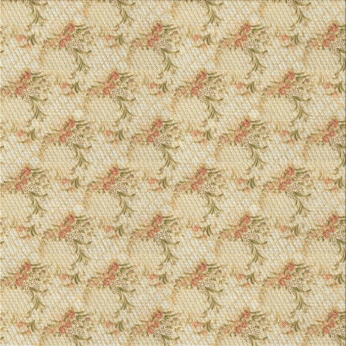 Round Patterned Khaki Gold Rug, pat1290brn