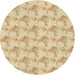 Square Patterned Khaki Gold Rug, pat1290brn