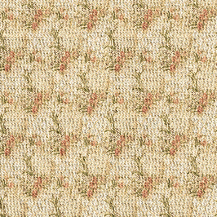 Patterned Khaki Gold Rug, pat1290brn