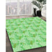 Patterned Jade Green Rug in Family Room, pat1290grn