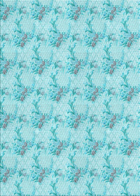 Machine Washable Transitional Blue Rug, wshpat1290lblu