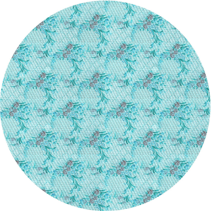 Square Patterned Blue Rug, pat1290lblu
