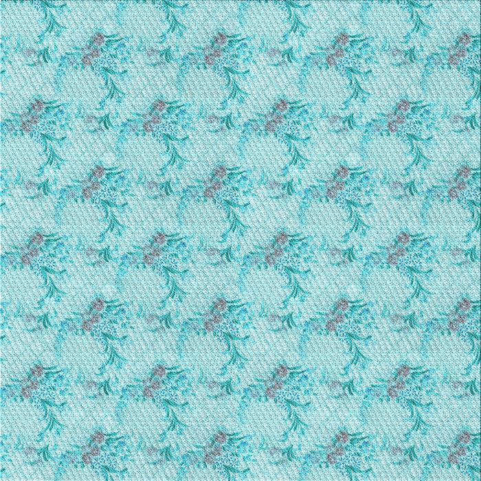 Round Patterned Blue Rug, pat1290lblu