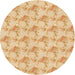 Square Patterned Orange Rug, pat1290org