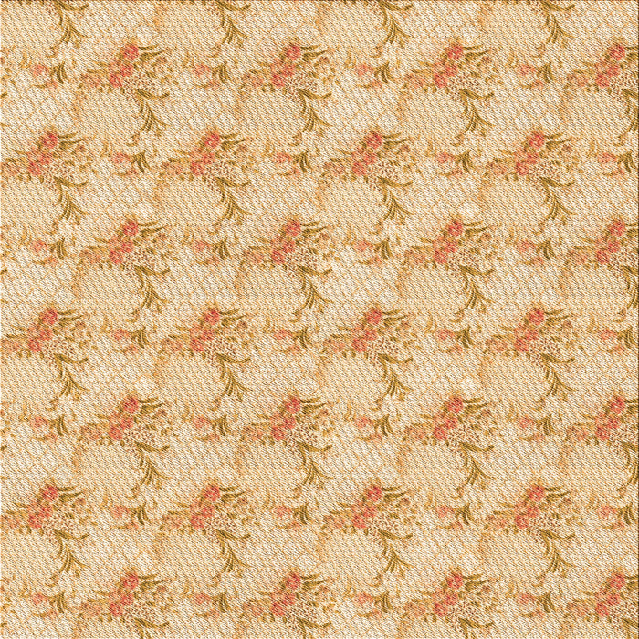 Round Machine Washable Transitional Orange Rug, wshpat1290org