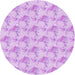 Square Patterned Purple Rug, pat1290pur