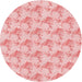 Square Patterned Pink Rug, pat1290rd