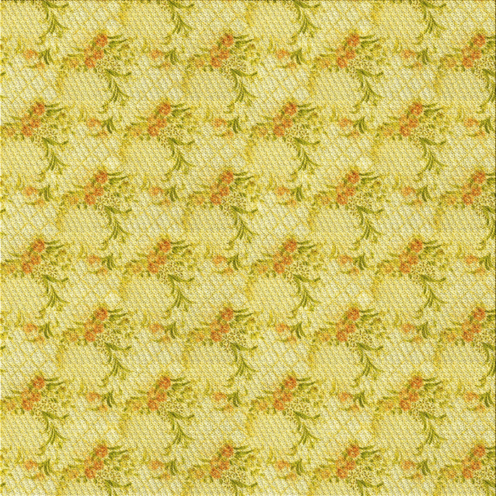 Round Machine Washable Transitional Bold Yellow Rug, wshpat1290yw