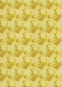 Machine Washable Transitional Bold Yellow Rug, wshpat1290yw