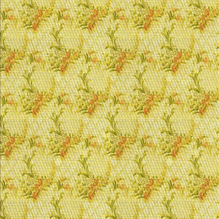 Machine Washable Transitional Bold Yellow Rug, wshpat1290yw