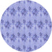 Square Patterned Light Slate Blue Rug, pat1291blu