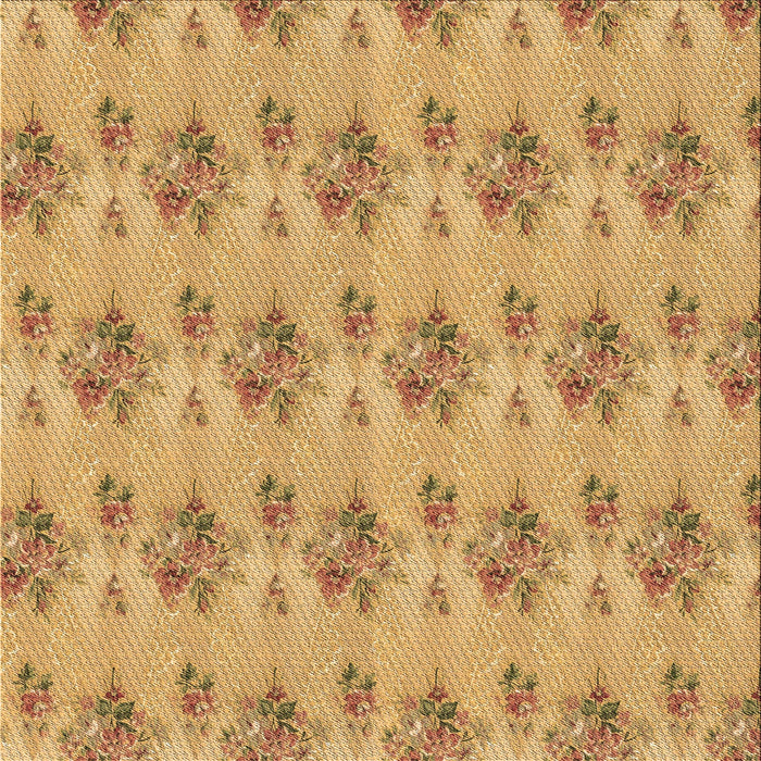 Round Machine Washable Transitional Saffron Yellow Rug, wshpat1291brn