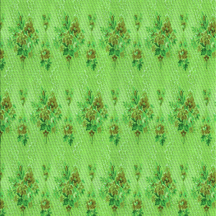 Patterned Emerald Green Rug, pat1291grn