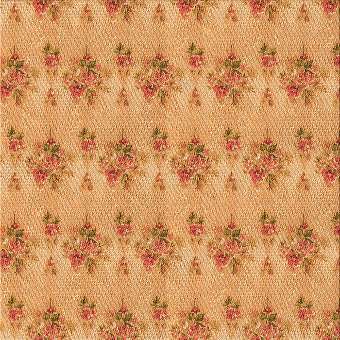 Round Machine Washable Transitional Neon Orange Rug, wshpat1291org