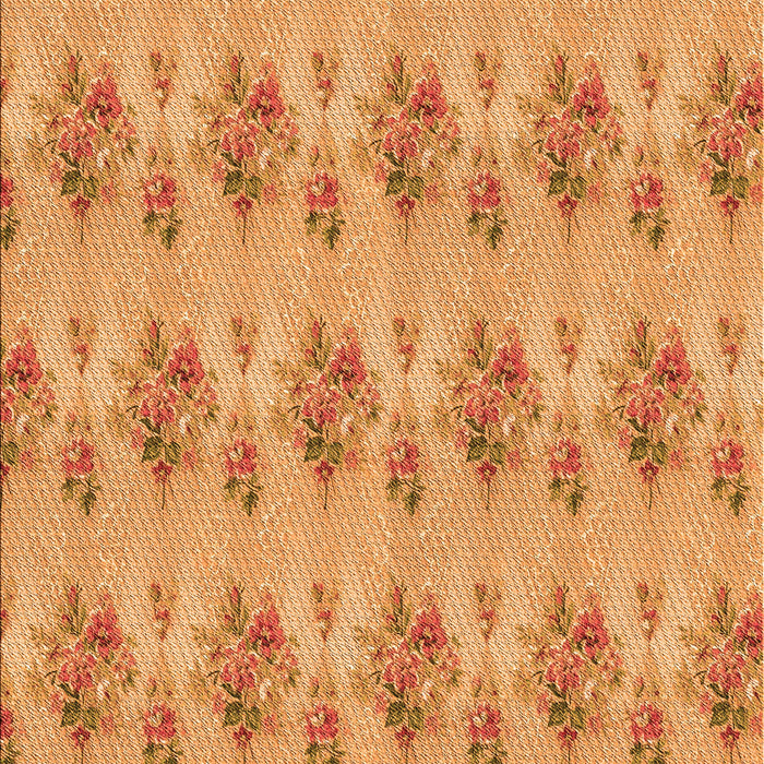 Patterned Neon Orange Rug, pat1291org