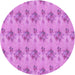 Square Machine Washable Transitional Violet Purple Rug in a Living Room, wshpat1291pur