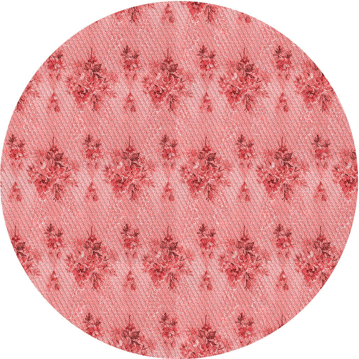 Square Patterned Light Coral Pink Rug, pat1291rd