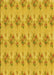 Patterned Gold Yellow Rug, pat1291yw