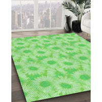 Patterned Green Rug, pat1292grn