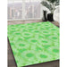 Machine Washable Transitional Green Rug in a Family Room, wshpat1292grn