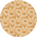 Square Patterned Orange Rug, pat1292org