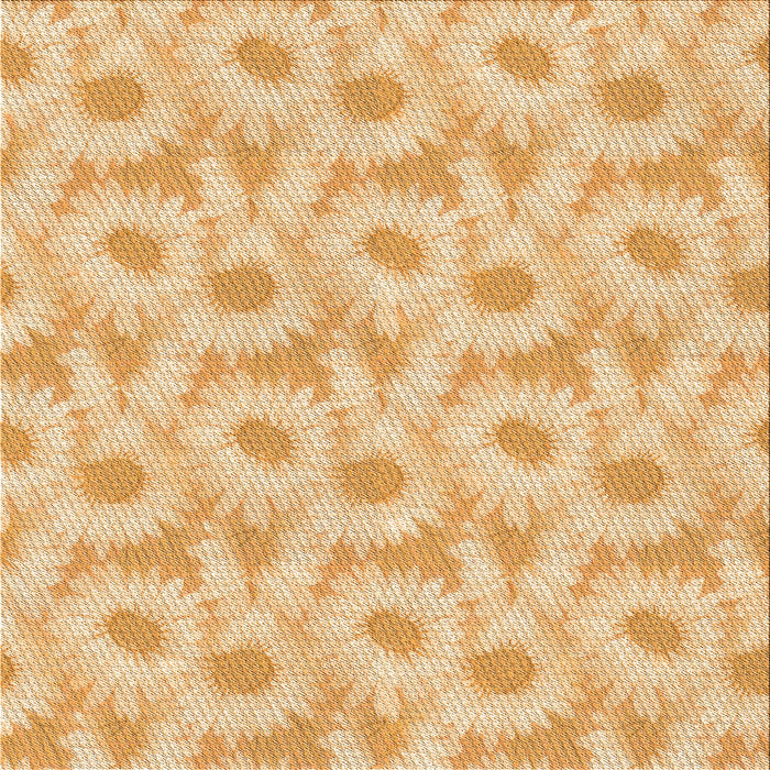 Round Machine Washable Transitional Orange Rug, wshpat1292org