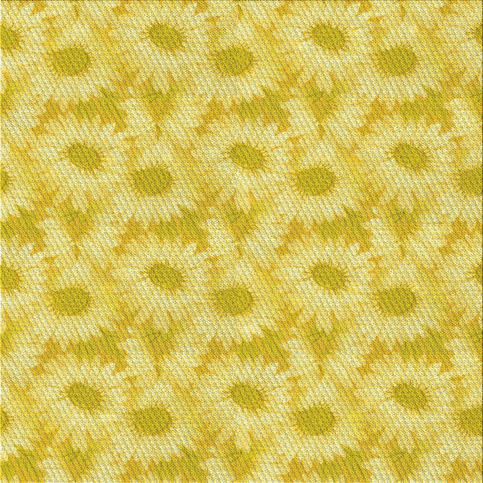 Round Machine Washable Transitional Yellow Rug, wshpat1292yw