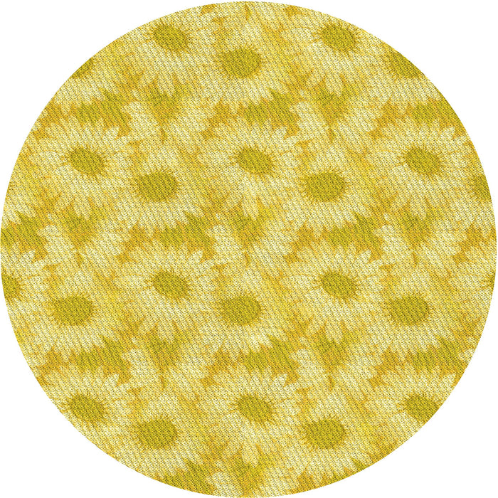 Square Patterned Yellow Rug, pat1292yw