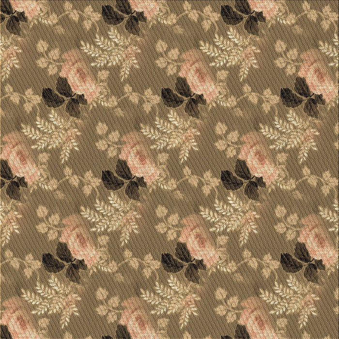 Round Patterned Red Brown Rug, pat1293brn