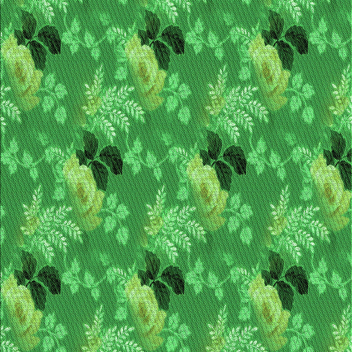 Patterned Green Rug, pat1293grn