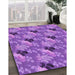 Machine Washable Transitional Purple Rug in a Family Room, wshpat1293pur