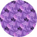 Square Patterned Purple Rug, pat1293pur