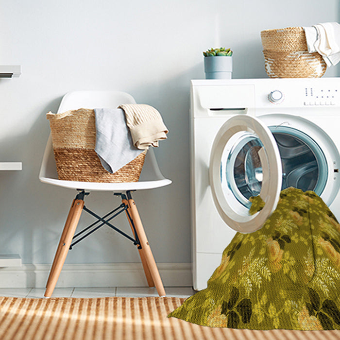 Machine Washable Transitional Oak Brown Rug in a Washing Machine, wshpat1293yw
