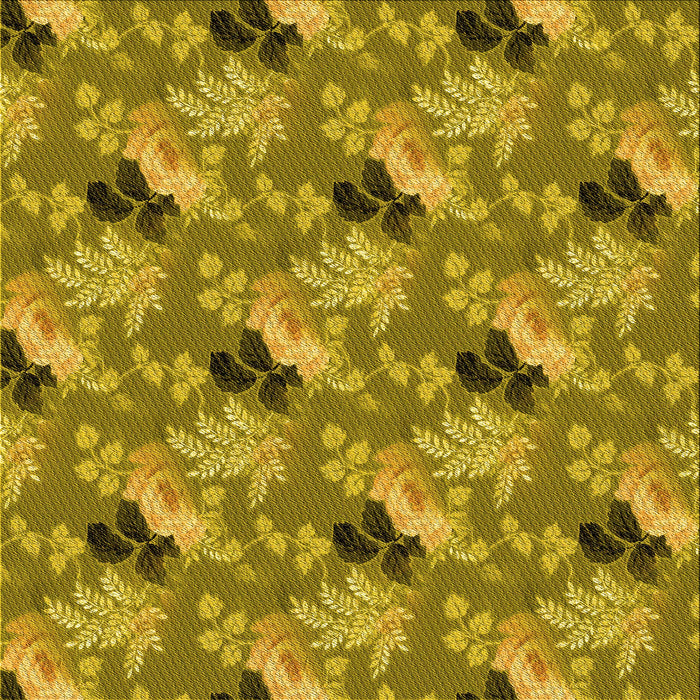 Round Patterned Oak Brown Rug, pat1293yw