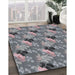 Patterned Gray Novelty Rug in Family Room, pat1293