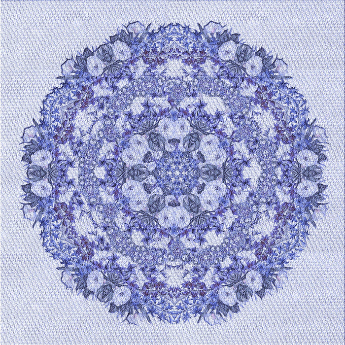 Round Machine Washable Transitional Blue Rug, wshpat1294blu