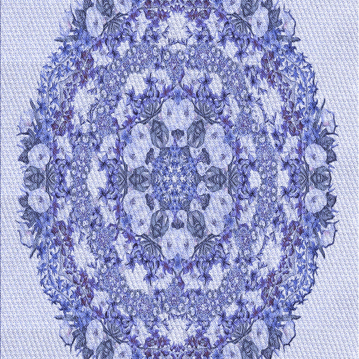 Patterned Blue Rug, pat1294blu
