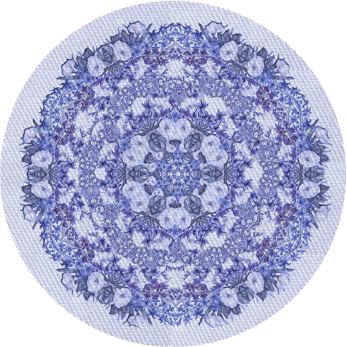 Square Patterned Blue Rug, pat1294blu