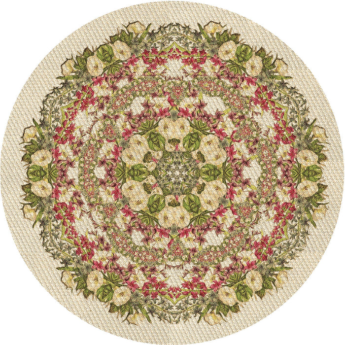 Square Machine Washable Transitional Khaki Gold Rug in a Living Room, wshpat1294brn