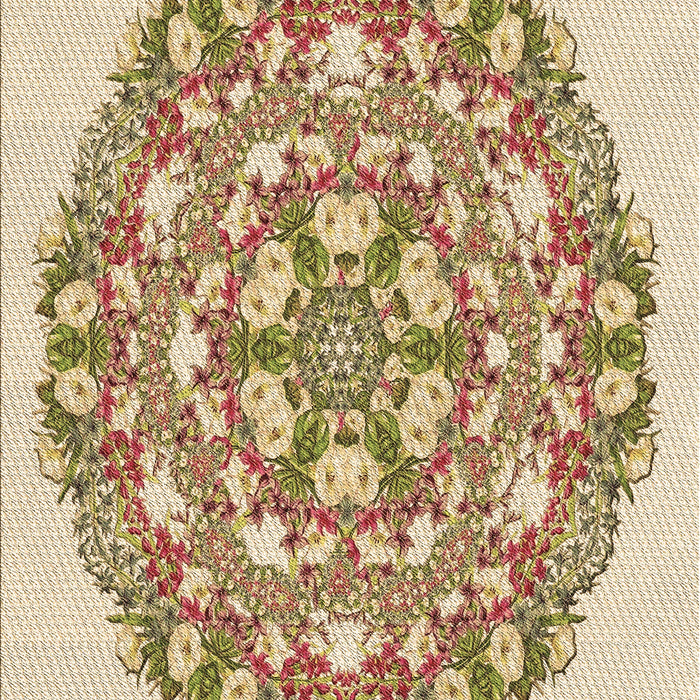 Patterned Khaki Gold Rug, pat1294brn