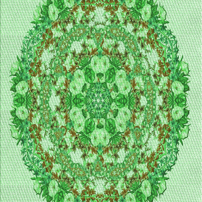 Machine Washable Transitional Jade Green Rug, wshpat1294grn