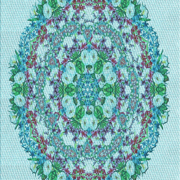 Patterned Blue Rug, pat1294lblu