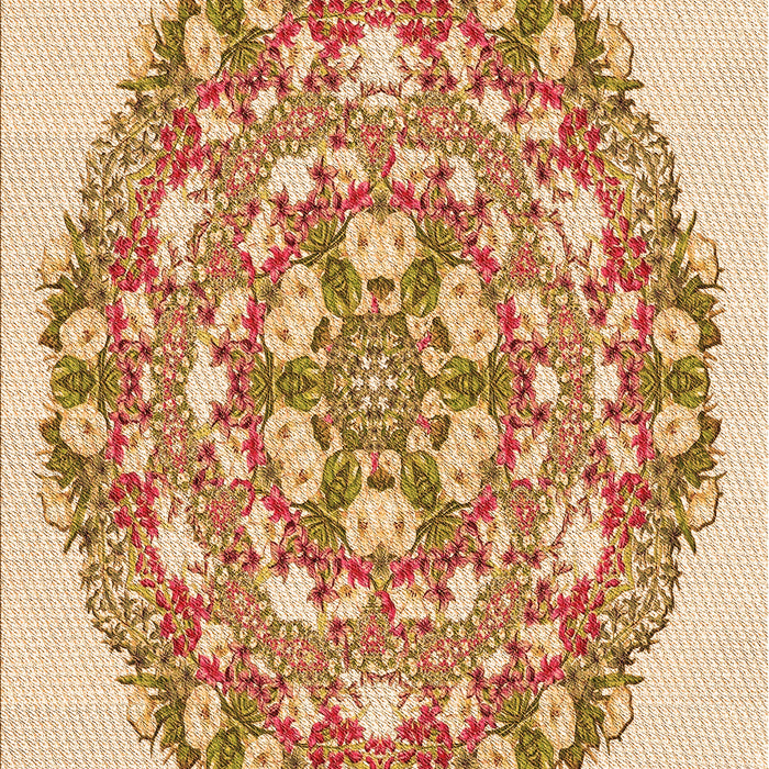 Patterned Khaki Gold Rug, pat1294org