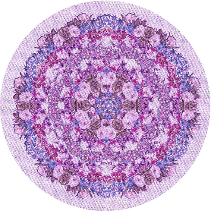 Square Patterned Blossom Pink Rug, pat1294pur