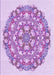 Patterned Blossom Pink Rug, pat1294pur