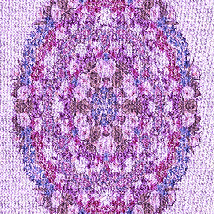 Patterned Blossom Pink Rug, pat1294pur